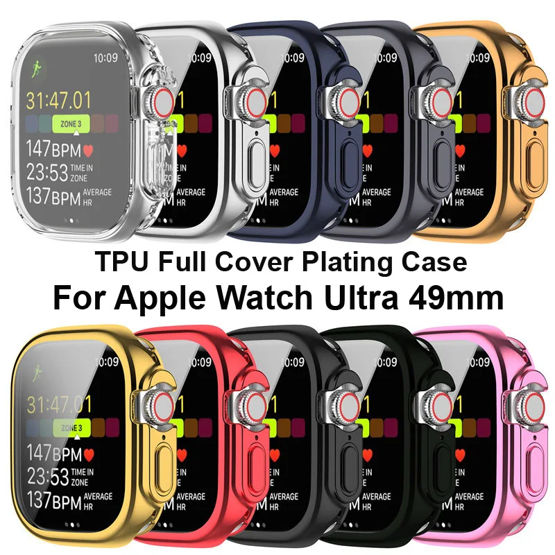 

Soft TPU Full Cover Case for Apple Watch Ultra 49mm Protective Bumper Protective Frame Protector for iWatch Ultra Case 49mm