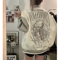 VIntage Collage Varsity Jackets Men Baseball Uniform Embroidery Oversized Women's Coat Patch PU Sleeves Fashion man clothing 1