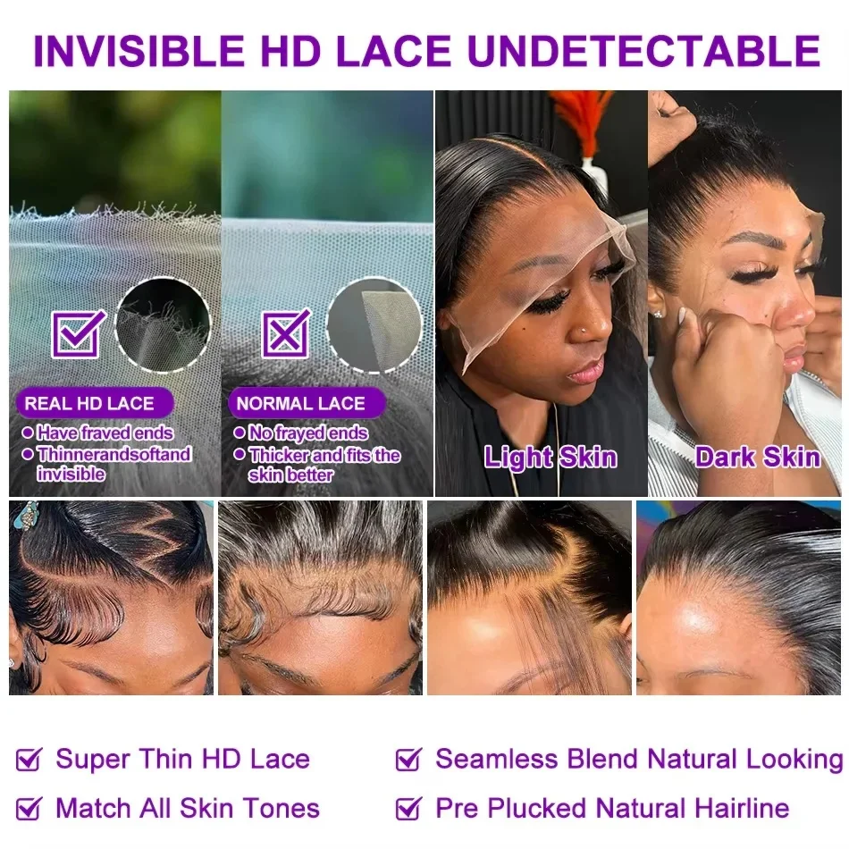 40 44 Inch Body Wave Lace Front Human Hair Wig 13x4 13x6 Hd Pre Plucked With Baby Hair Loose Wave Lace Front Wig For Black Women 5