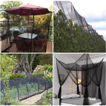 Grow Accessories Mosquito Netting Garden Mesh Netting Agriculture Black Fly Bird Net Barrier Hunting Blind Plant Protecting Net 4