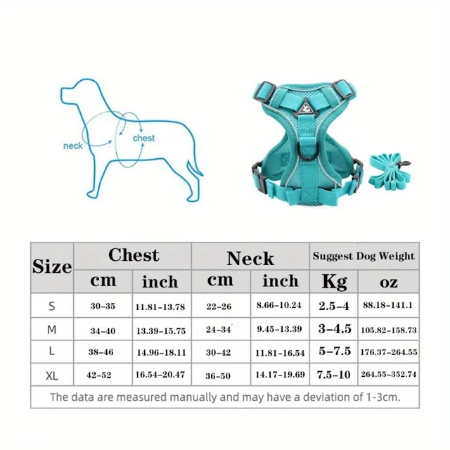 Reflective No-Pull Dog Harness Set 2