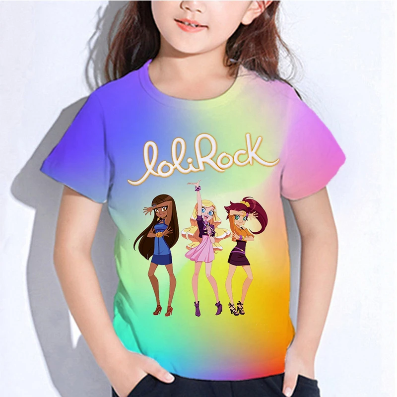 

LoliRock Magical Girl T Shirt Kids Kawaii Clothes Girls Cute Cartoon Tshirt Tops Children Anime T-shirts Summer Tops Camisetas