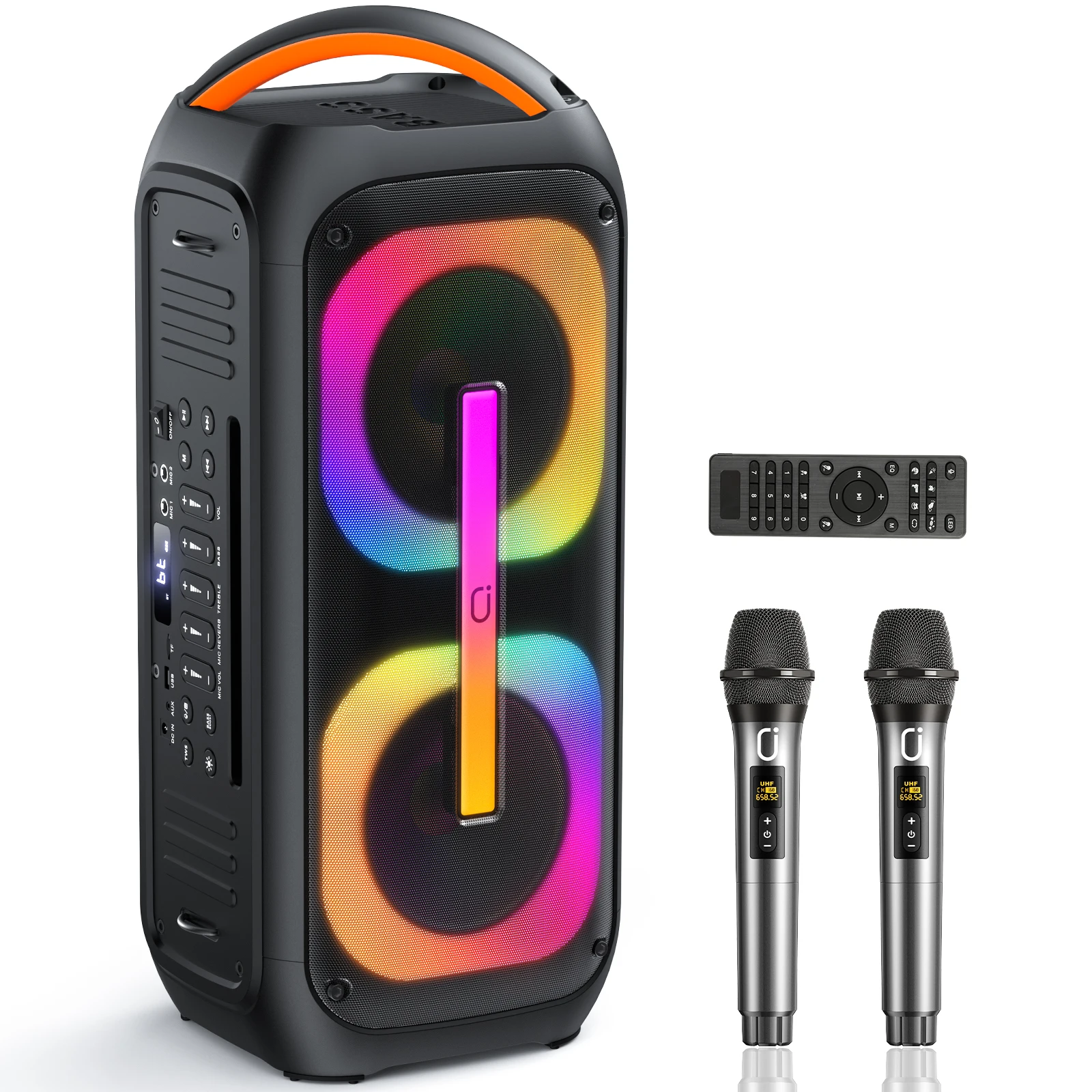 JYX Bluetooth Speaker with 2 Dual 60W 6.5" Subwoofer TWS Stereo Sound Deep Bass & Recording 400W Peak Power Karaoke Machine bluetooth speaker,karaoke speaker