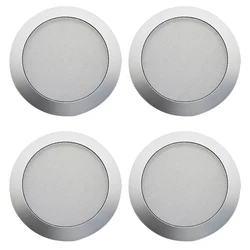 2X Ceiling Speaker Grille, 4-Inch Ceiling Embedded Audio Speaker Grille(Silver)
