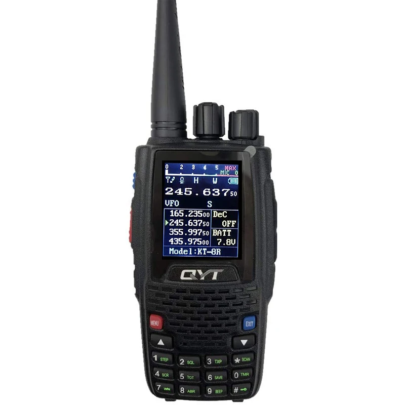 

Outdoor intercom KT 8R UV two way radios KT8R color display 5W transceiver QYT Quad Band handheld two way radio KT-8R