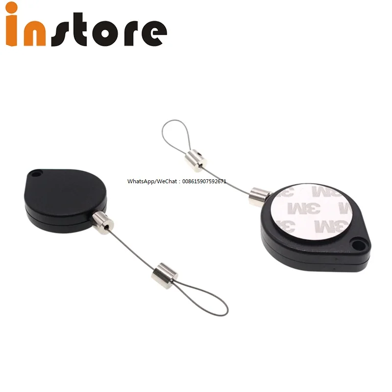 50 pcs Digital Merchandise Drop-Shaped Retractable Anti-Theft Recoiler For Purchase Security Install By 3M Adhesive Tape