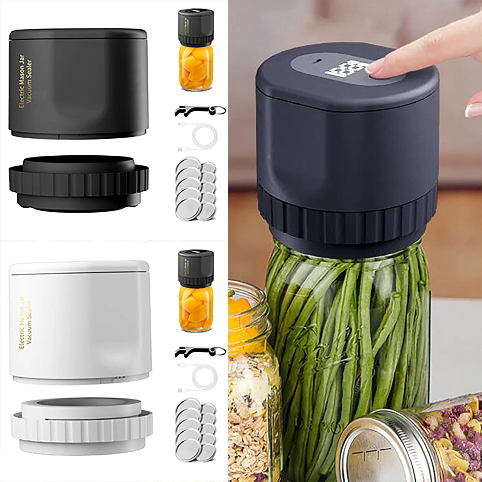 ElectricVacuumSealerForMasonJarsKeepYourFoodFreshLongerWith