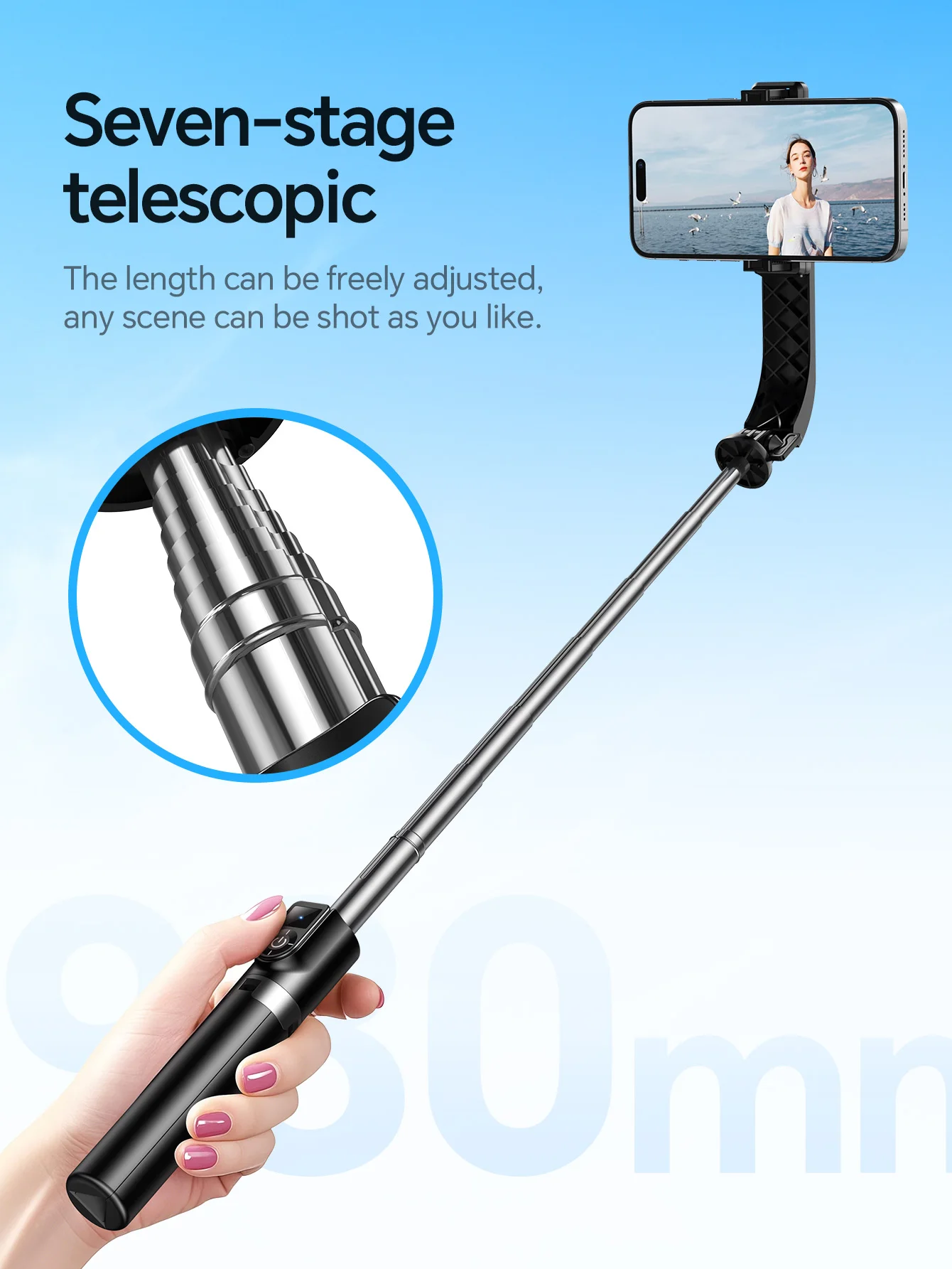 HOCO K20 2-in-1 Selfie Stick Tripod with Bluetooth Remote