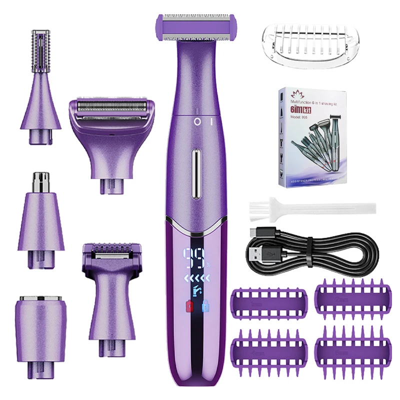 ماكينة حلاقة كهربائية متعددة الوظائف 6 في 1 للسيدا...