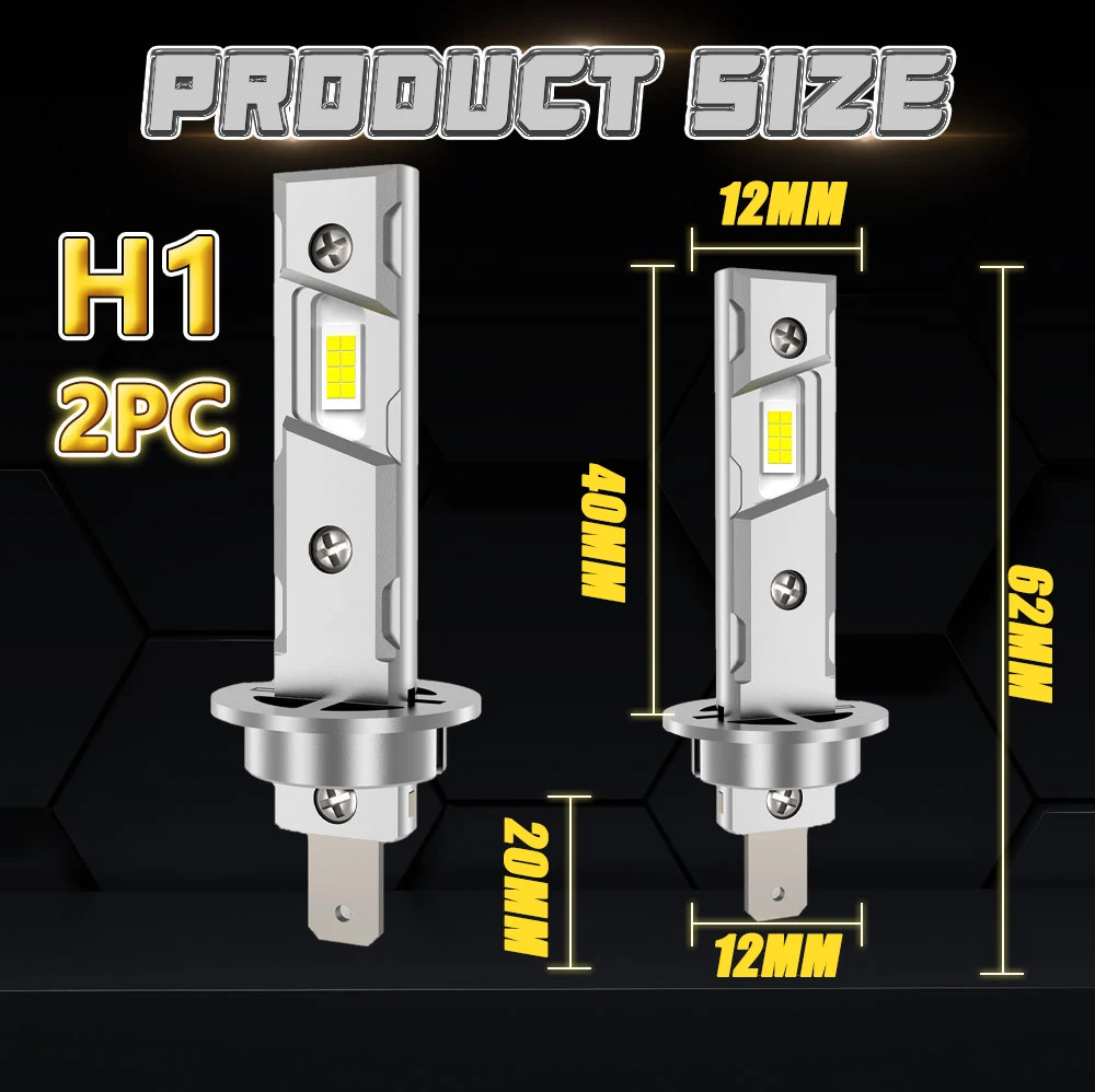 H1 H7 LED 전구 300000LM 강력한 Led Canbus 조명 팬이 있는 자동차용 고출력 스포트라이트 자동차 헤드라이트 램프 안개등