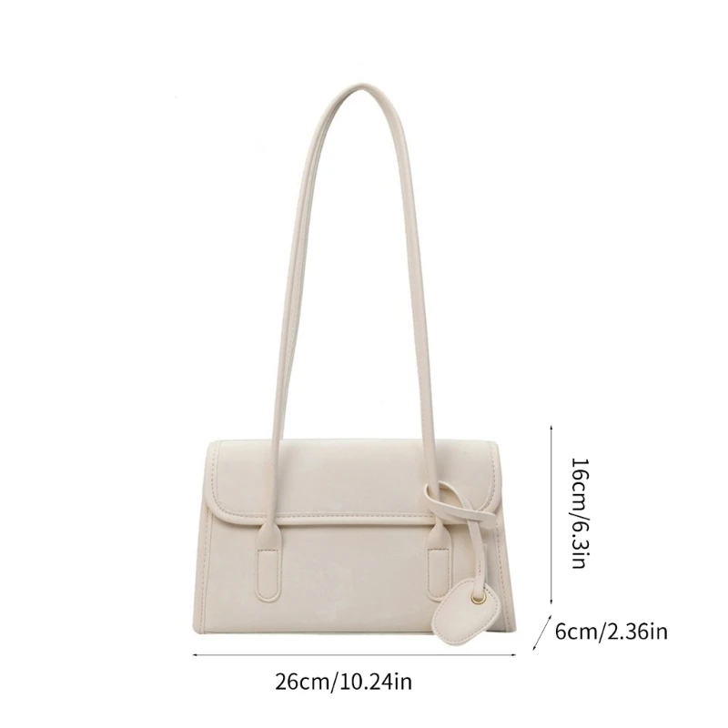 2024 Underarm Bag Handbag Solid Color PU Shoulder Bags E74B