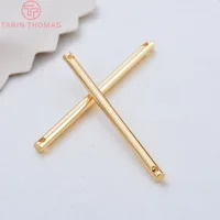 (1902)10 pièces 35x2MM 50x2MM 24K couleur or tiges en laiton connecteur breloques pendentifs haute qualité bijoux à bricoler soi-même résultats accessoires 2