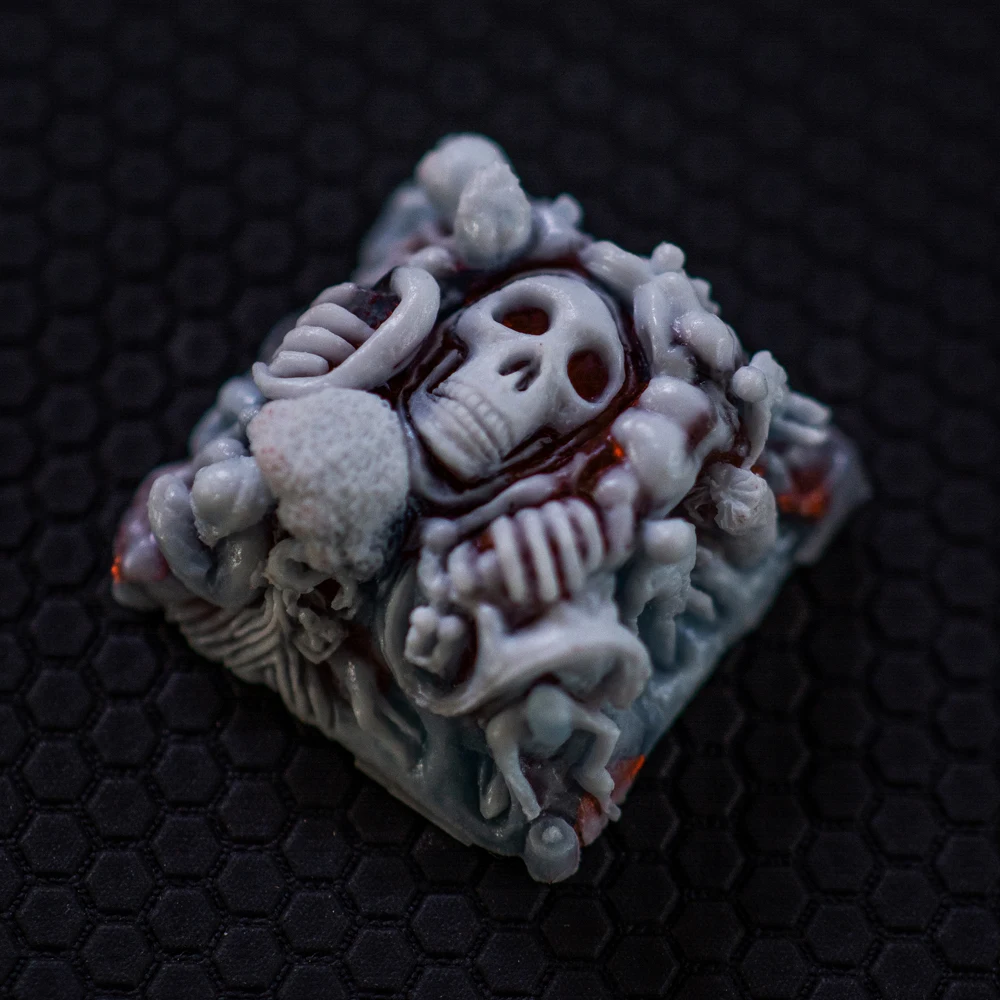 

1pc Resin Skull Skeleton Keycap Handmade Personality Keycap Game Mechanical Keyboard Cap For MX Switches Customizable Colors
