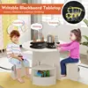 5 PCS Kids Table and Chair Set with Storage Stools for Activity-White