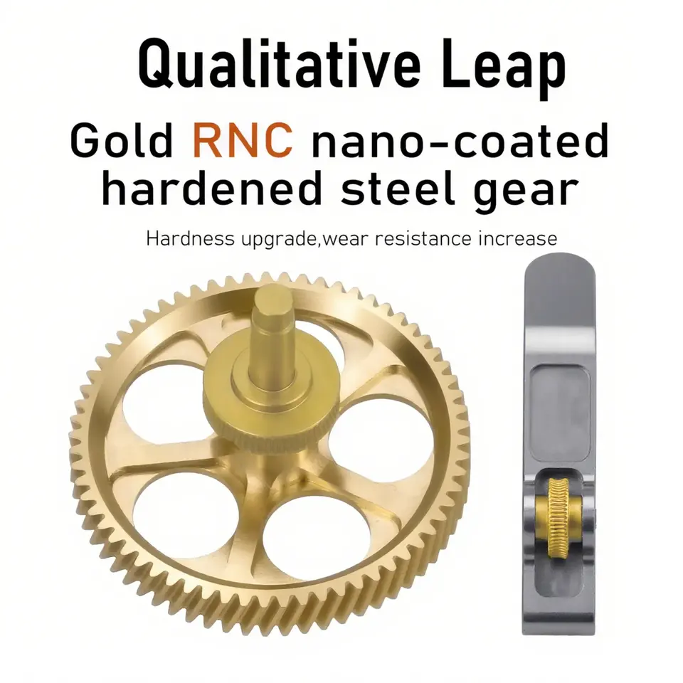Upgrade All-Metal Extruder Gear Kit For Bambu Lab A1/A1mini Claw Gear RNC Nano-Coated Hardened Steel Helical Gear Wear Resistant image 2