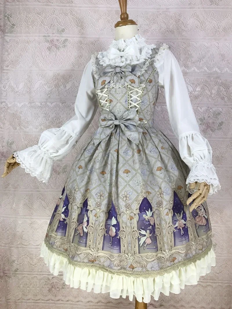 Elf of Dream Sweet Printed Lolita JSK Chiffon Dress by Yiliya Pre-order