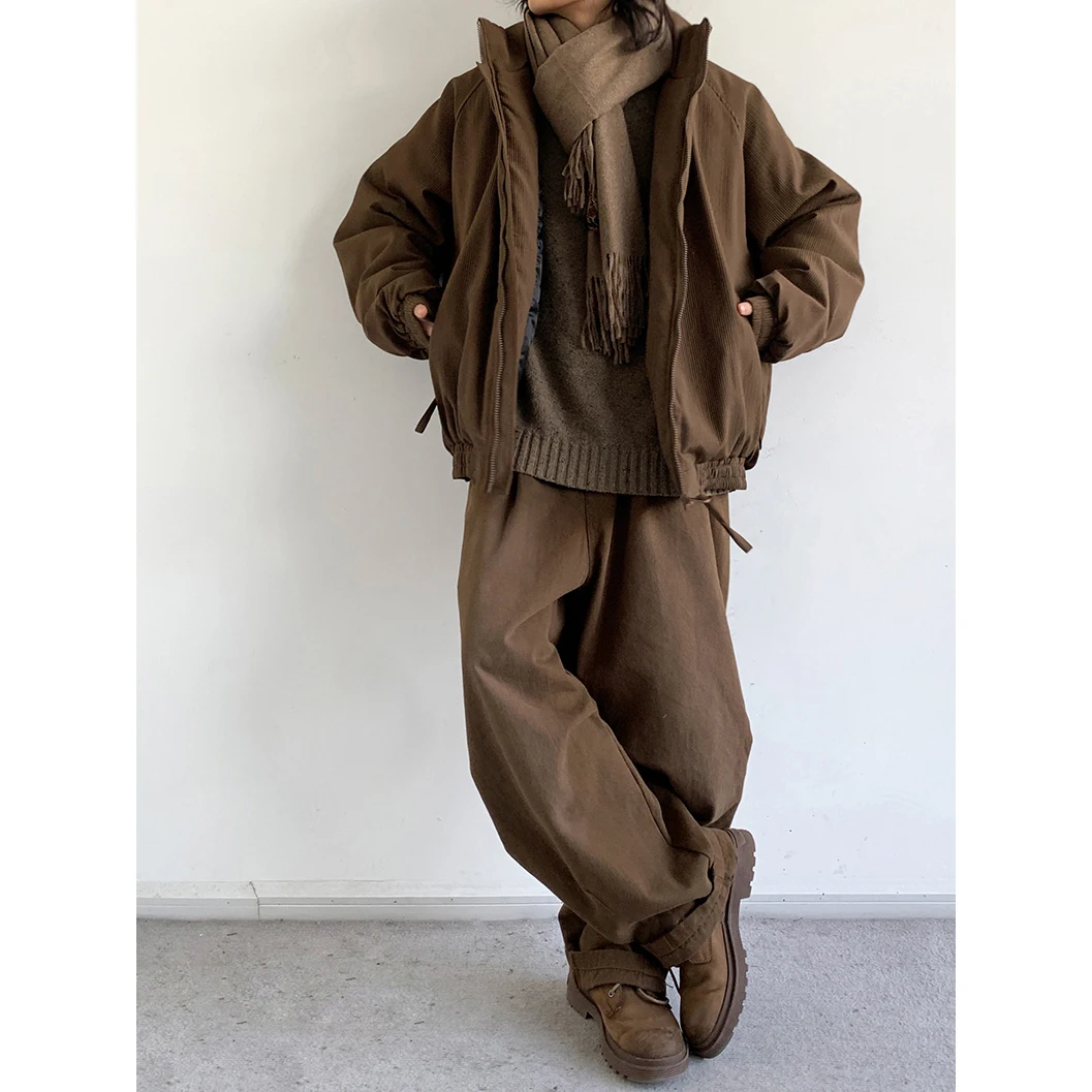 Winter High Quality Padding Coat Streetwear Stand-Up Collar Jackets For Men Women Korean Hip Hop Heavy Coat For Couples Parkas