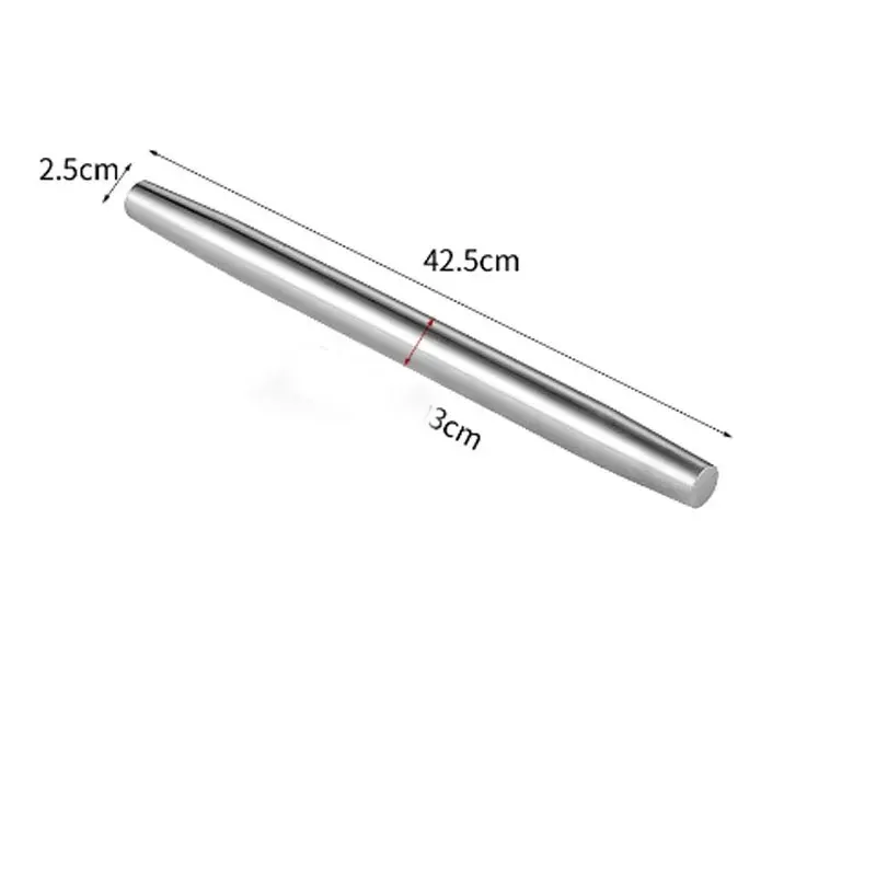Rolling Pin Cooking Tools Kitchen Tool Stainless Steel Moisture Proof Drop Resistant Kitchen Baking Tools Non-Deformable Rolling Pin Flour Crust Press