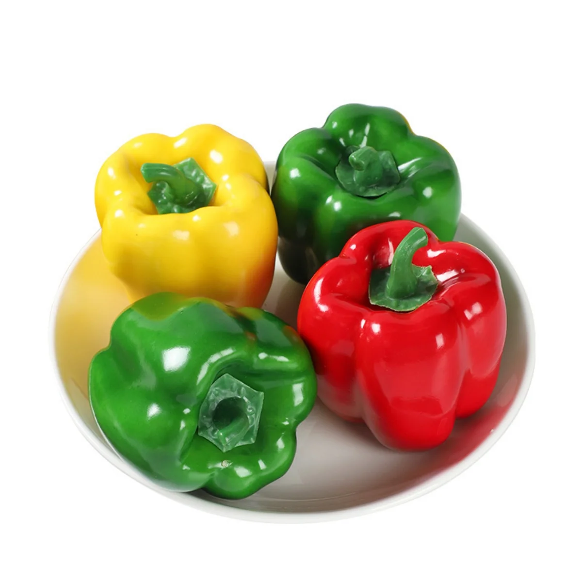 1pcs Simulated pepper model, simulated vegetable foam, simulated red,green and yellow pepper model, props, bell