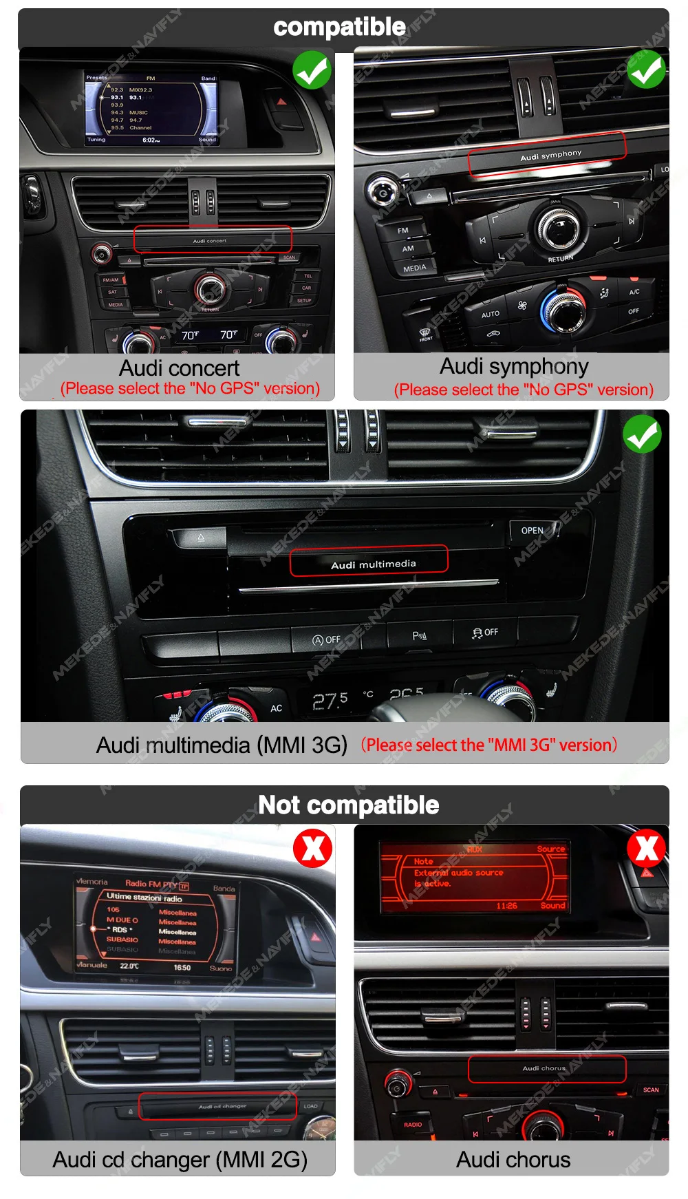 Drahtlose Carplay Auto Radio 6G + 128G 8-Core Für Audi A4 A4L A5 B8 2009 2010-2018 Android 13 Navigation GPS Multimedia Video Player – Detail 4