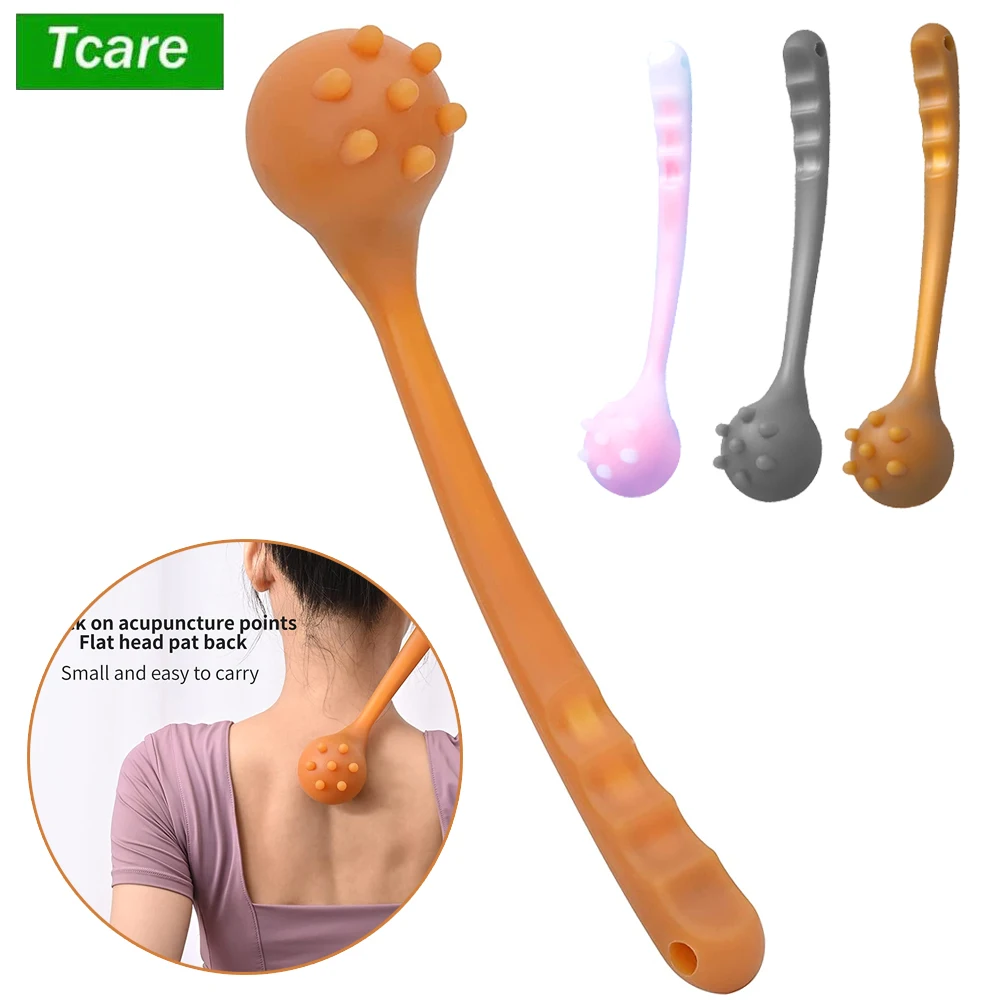 Ручной молоток для массажа спины Tcare, силиконовый массажный молоток для разрушения меридиана, лучший ручной массажный молоток для здоровья