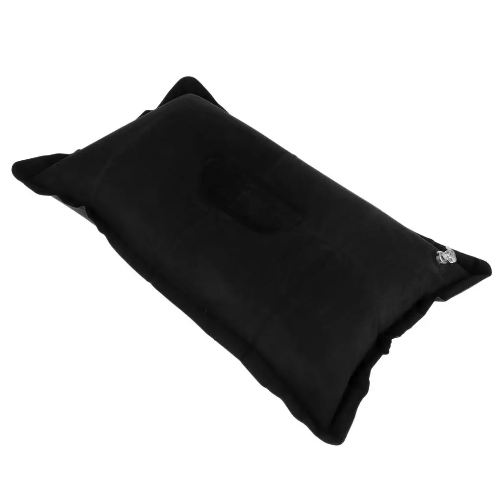 2xPortable Outdoor PVC Camp Travel Neck Pillow Inflatable Cushion Deep Blue