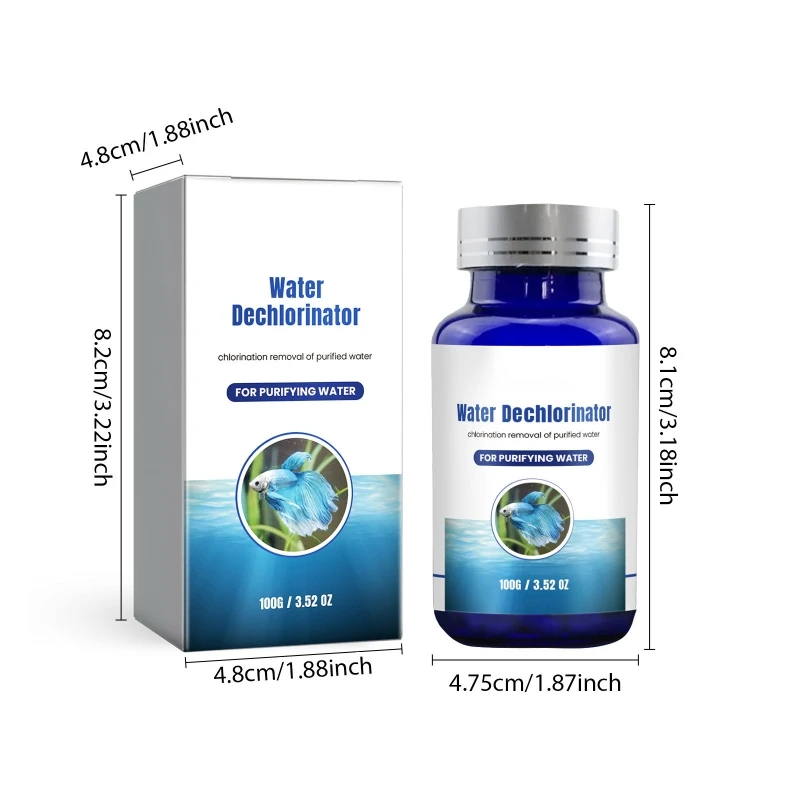 Aquariums Water Chlorine Removers for Chlorine Hardness Alkalinity Solution Fishtanks Water Quality Conditioner Cleaner 090C