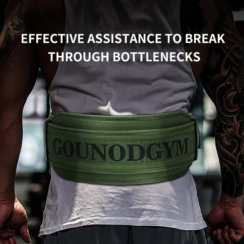 Weightlifting Fitness Belt Waist Support Heavy Equipment Training High Intensity Squat Deadlift Gym Nylon Thickening For Back
