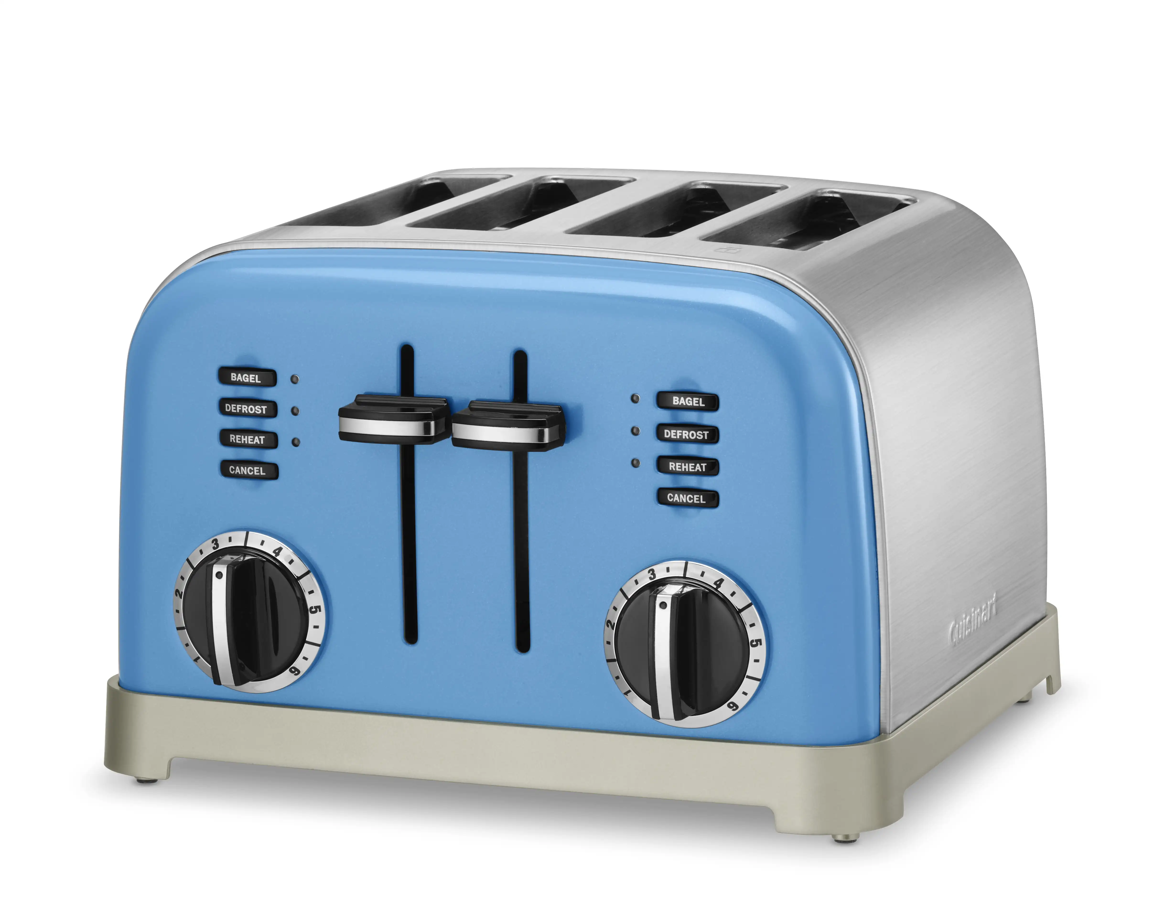 

Синий металлический классический тостер с 4 ломтиками от Cuisinart