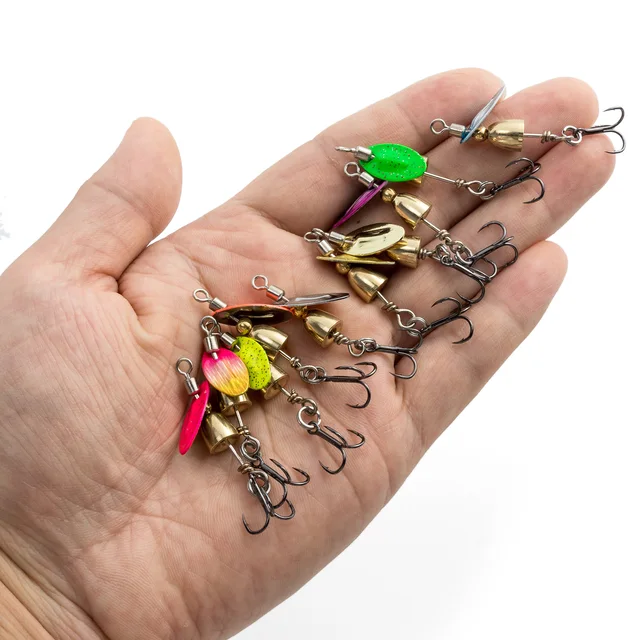 3pcs Fishing Inline Spinner Trout Spinner 3.5g 7.5g Spinnerbait Fishing Lure Metal Spinner Spoon Crappie Salmon Bluegill Wobbler 5