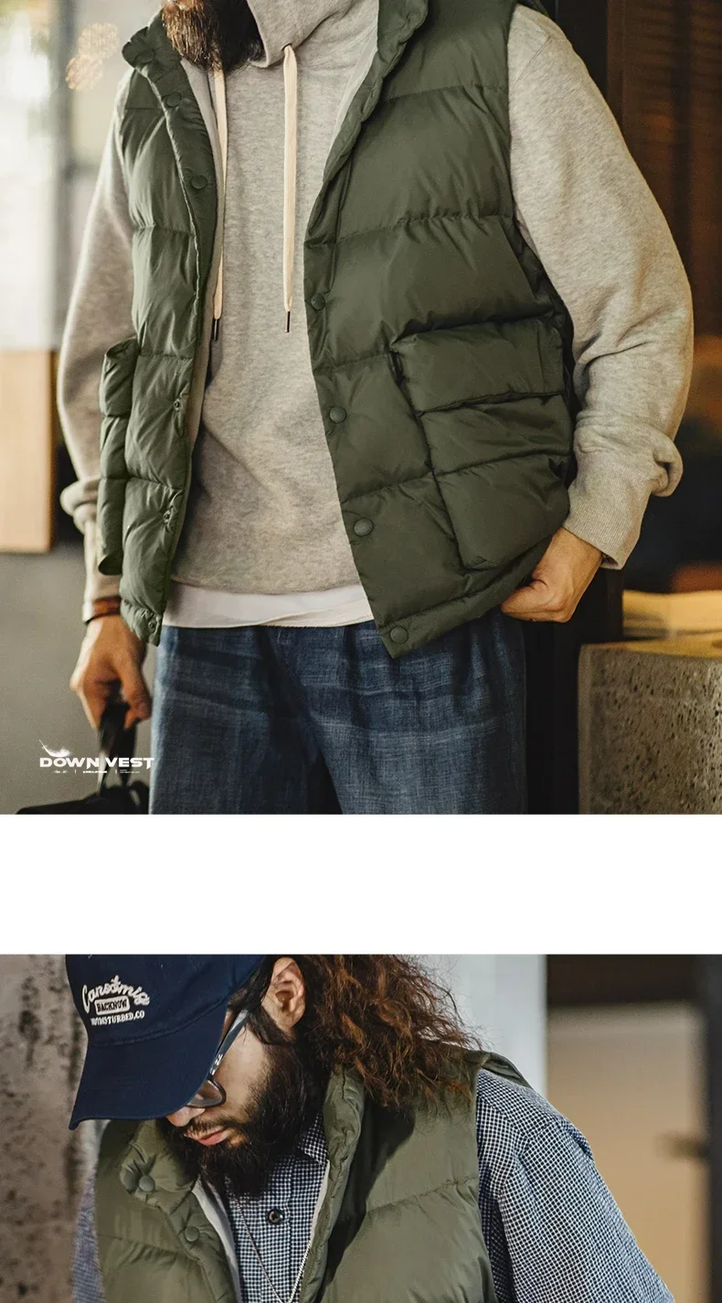 Maden Men's Puffer Vest Styling 8