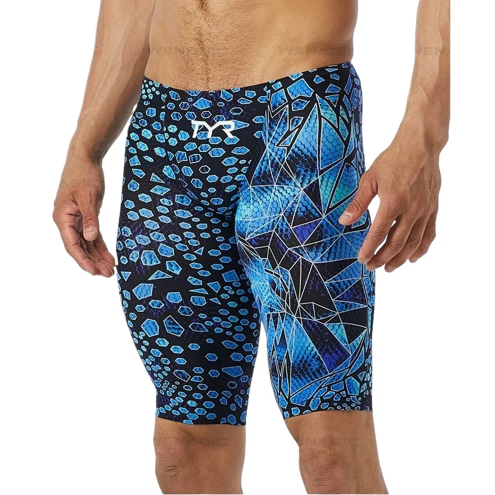 New Summer Men's Swim Jammer Endurance Athletic Training Swimsuit Beach Swimming Trunks For Swimwear Jammers Tight Surf Shorts 3