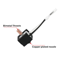 High - Performance Bimetallic Hotend Update Kit with Heating Block for 3D Printers (Copper Plated Hotend)