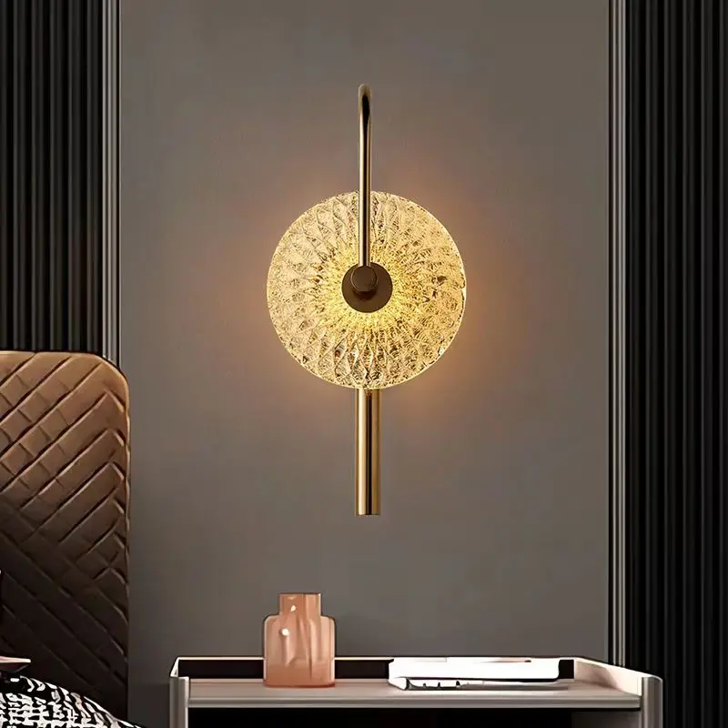 

Minimalist Modern Restaurant Glass Wall Lamp Bedroom Bedside Study Staircase Balcony Living Room Sofa Background Wall LED Light