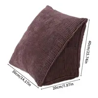 Triangular Backrest Pillow Corduroy Wedge Soft Reading Pillow Candy Color Positioning Support Cushion Office Home Sofa Decor 4