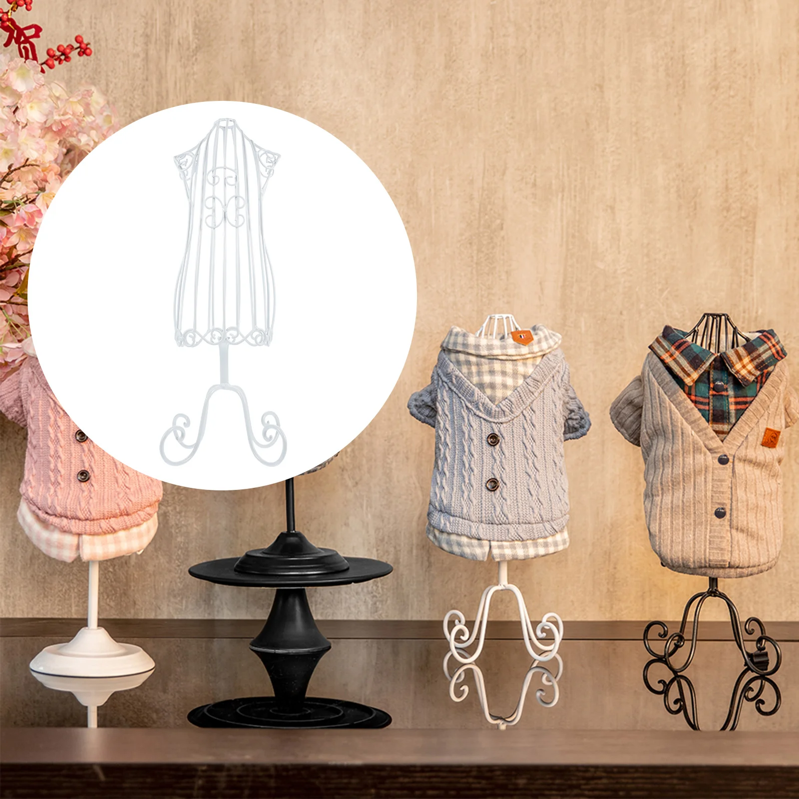 

Dog Wardrobe Clothing Display Stand Storage Rack Dog Hanger Pet Supplies Costumes Pets Vintage Clothes Holder Wall Coat Cat