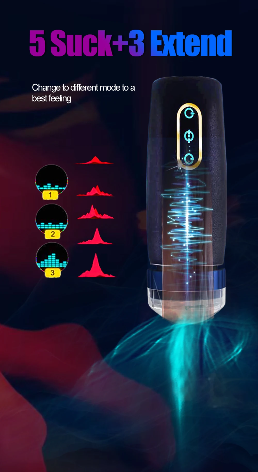 Male Automatic Telescopic Masturbator With Thrusting Function_voghion.com