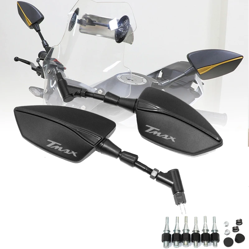 

Зеркала заднего вида для YAMAHA T-MAX500 XP500 XP530 TMAX530 TMAX 560 SX/DX/MAX с винтовой резьбой левая и правая