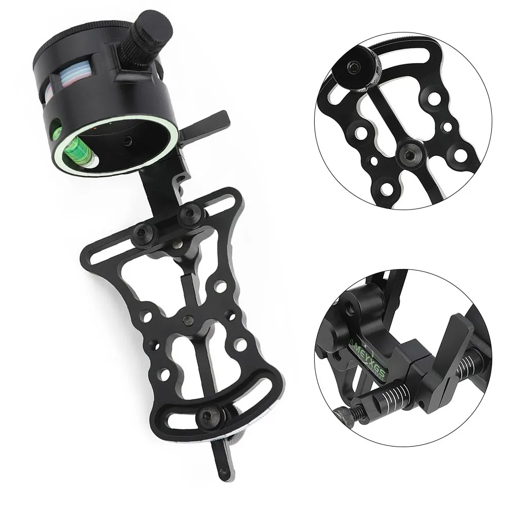 

2023new Single Pin Compound Bow Sight 2-pin 0.019 Long Optical Fiber High Brightness 0.019\\\" Adjustable Archery Hunting 6X/8X