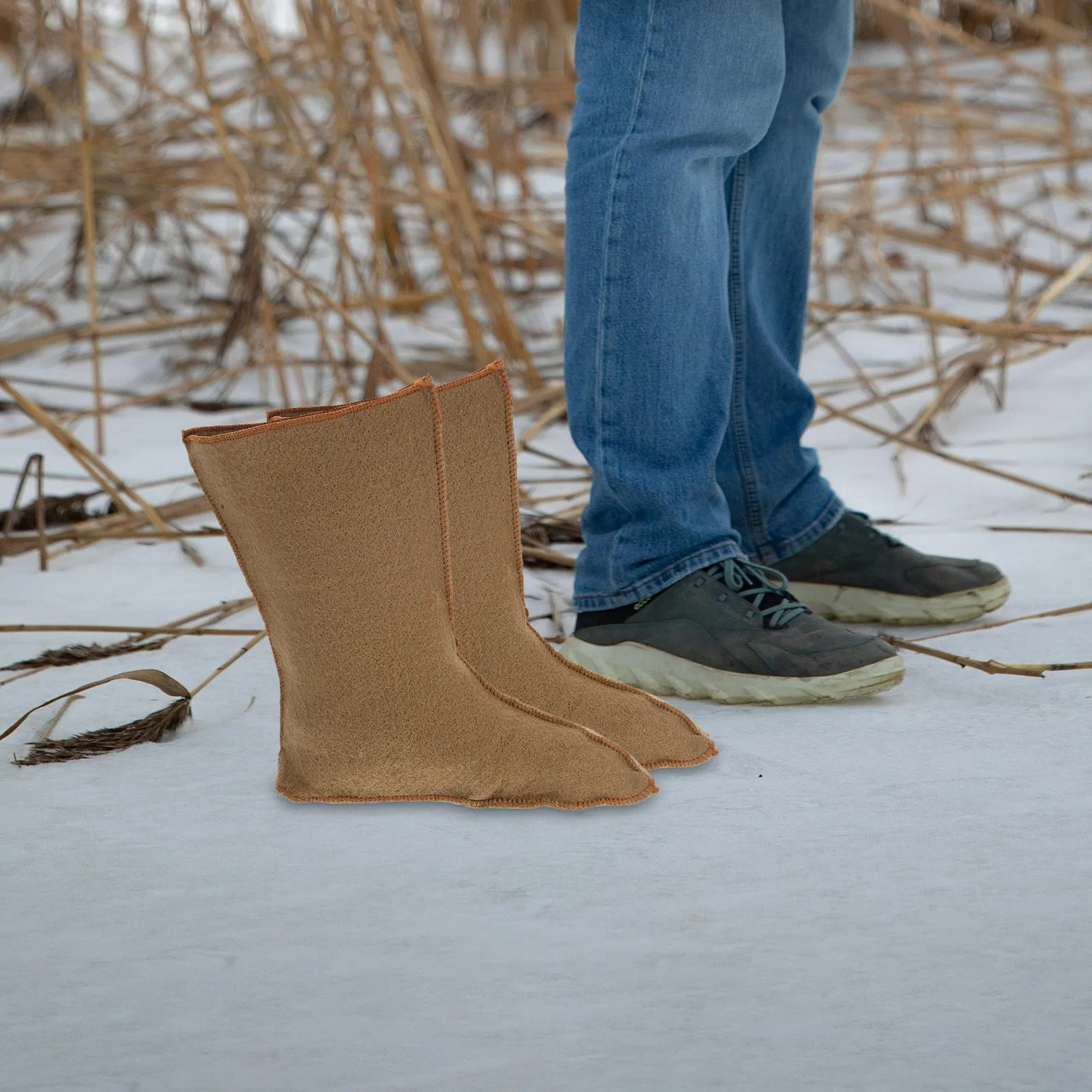 Bottes hiver homme isolées imperméables - Chaussures pêche randonnée doublure thermique chaude confortable