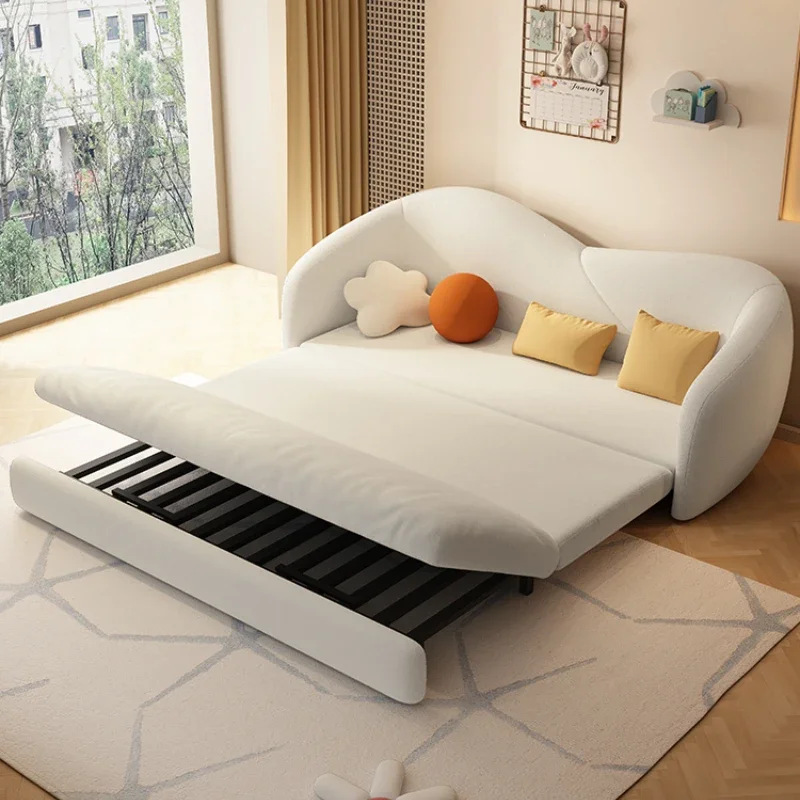 

Folding Sofa Bed Dual-Purpose Living Room Emery Fabric Double Telescopic Multifunctional Sofa Variable Bed