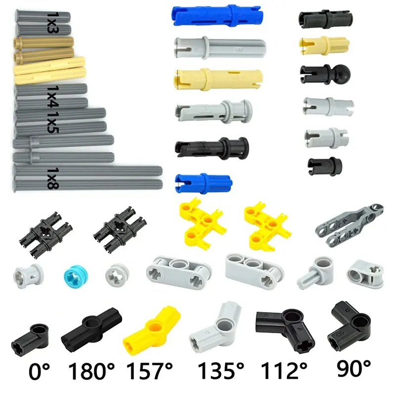 Enhanced Building Block Connector Accessories - Technical Parts for Creative Construction Toys