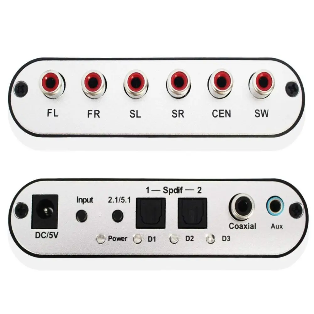 5.1-channel Dolby/ac-3 Digital Audio Decoder Strong Mobility Fiber Coaxial Rca Analog Converter Sound Audio Adapter Amplifier