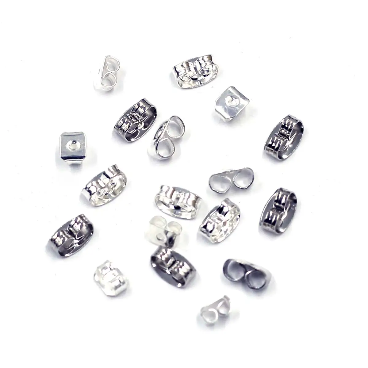 

Earring Back Plug Settings Base Scrolls Ear Studs Stopper Blocked Caps Butterfly Jewelry DIY Findings