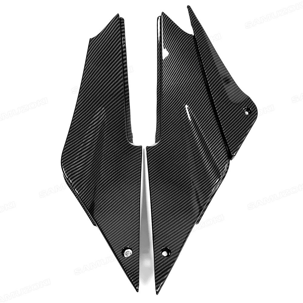 For Kawasaki Ninja ZX6R ZX636 2005 2006 Motorcycle Gas Tank Side Trim Cover Panel Fairing Cowl Carbon appearance