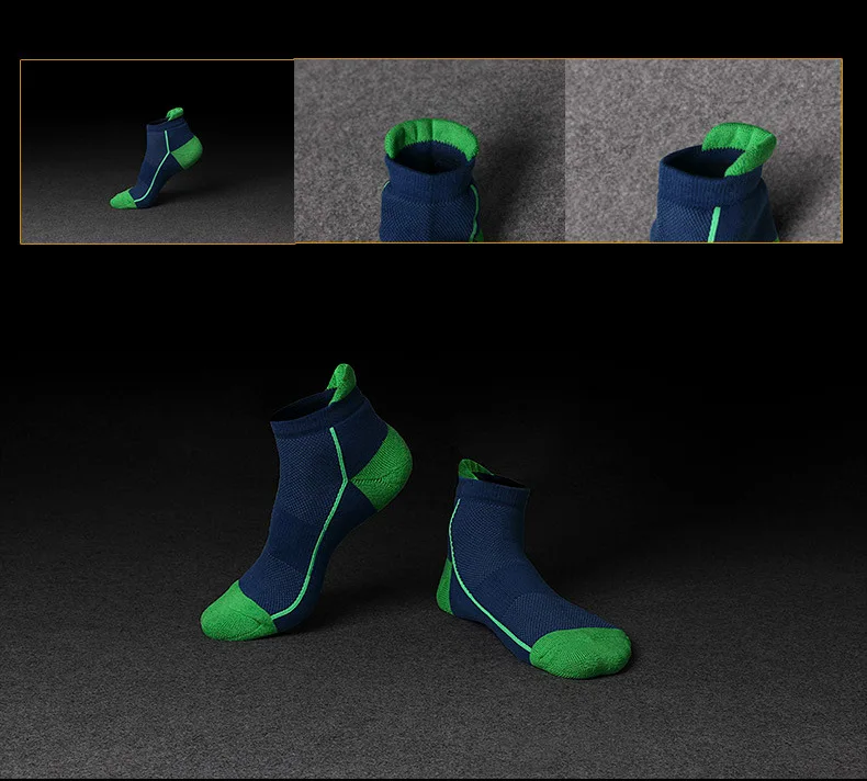 5 Paar/Set Herrensocken aus Baumwolle für Sport, Basketball, Laufen, Hochwertige Komfortable Atmungsaktive Neue Männer-Socken – Detail 5