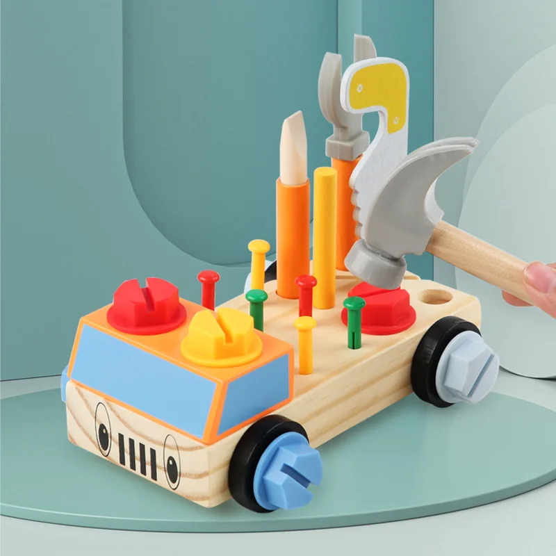 

Montessori Wood Toy Screw Hand Ability Assemble Game Screwdriver Platform Cognition Wooden Busyboard Montessori Daily Training