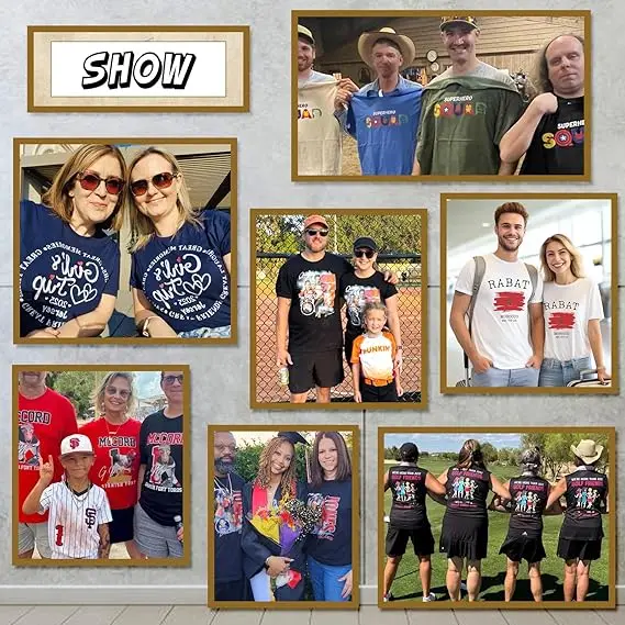 Custom T Shirts for Men Personalized Shirt with Front & Back Print Design Your Own Tee Customized Photo Text Logo Novelty Gifts