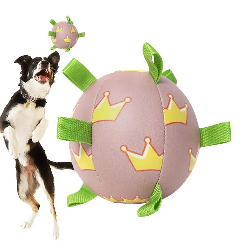 

Dog Soccer Ball Multifunctional Puppy Pet Interactive Ball Reusable Dog Water Ball Toy with Strap For Small & Medium Dogs