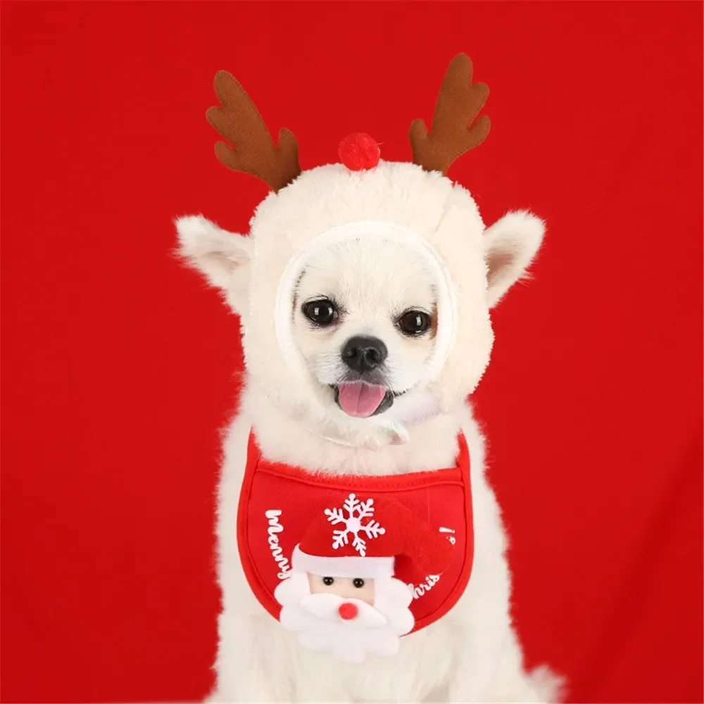 Bandana Santa Hat Dog Scarf Triangle Bibs Kerchief Dog Christmas Costume Outfit for Small Medium Large for Christmas New